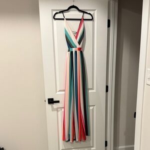 Express Multicolor Striped Maxi Dress